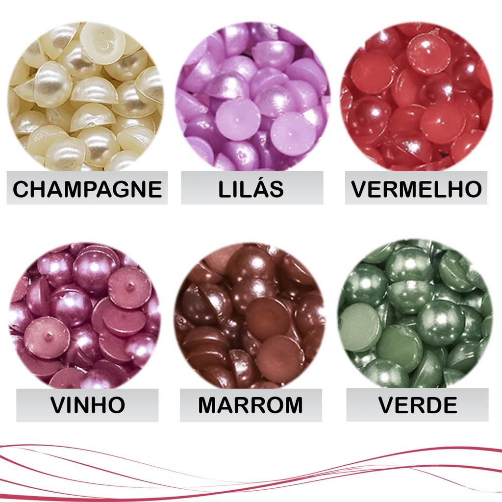 Kit Meia Pérola 10mm ABS – 500 Unidades para Artesanato