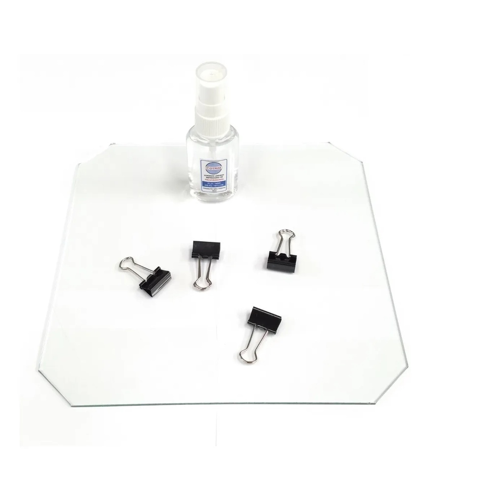 Kit Mesa de Vidro para Impressoras 3D Easythreed K1/K7/K9 + Adesivo Profissional