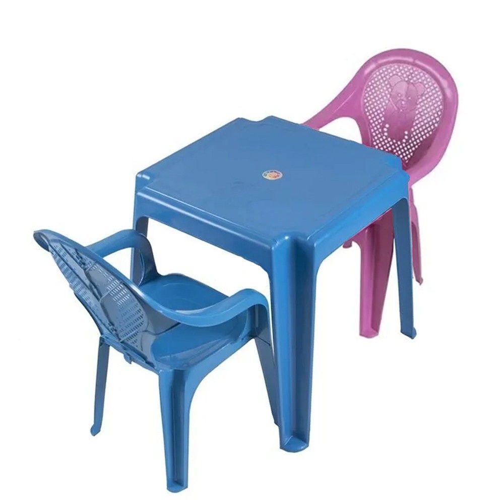 Kit Mesa e Cadeiras Infantil: Diversão Rosa e Azul!
