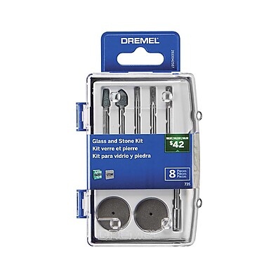 Kit Micro Retífica Dremel: 9 Acessórios para Vidro e Pedra