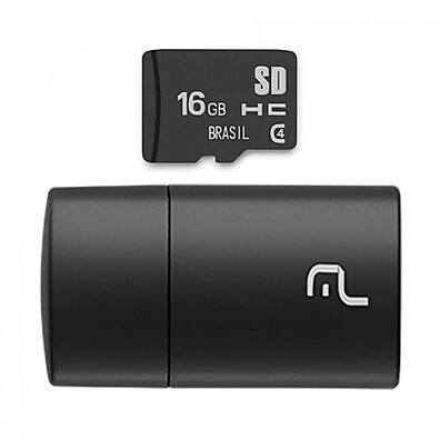Kit Micro SD 16GB + Leitor USB Multilaser: Armazenamento Completo!
