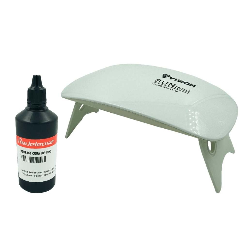 Kit Mini Cabine UV + Resina Resifast: Cura Rápida!