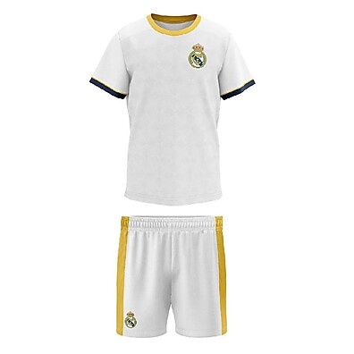 Kit Mini Craque Real Madrid Infantil – Branco e Amarelo