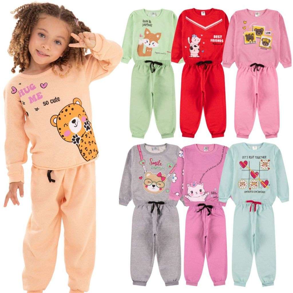 Kit Moletom Infantil Inverno: 4 Conjuntos Super Confortáveis