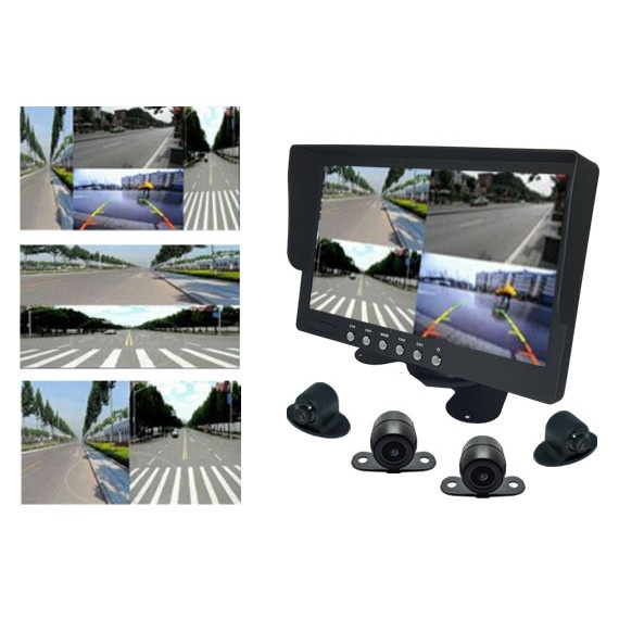 Kit Monitoramento Veicular 7" + 4 Câmeras Roadstar