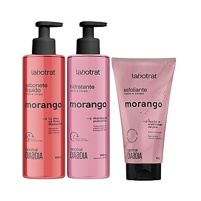 Kit Morango Labotrat: Hidratação e Esfoliação