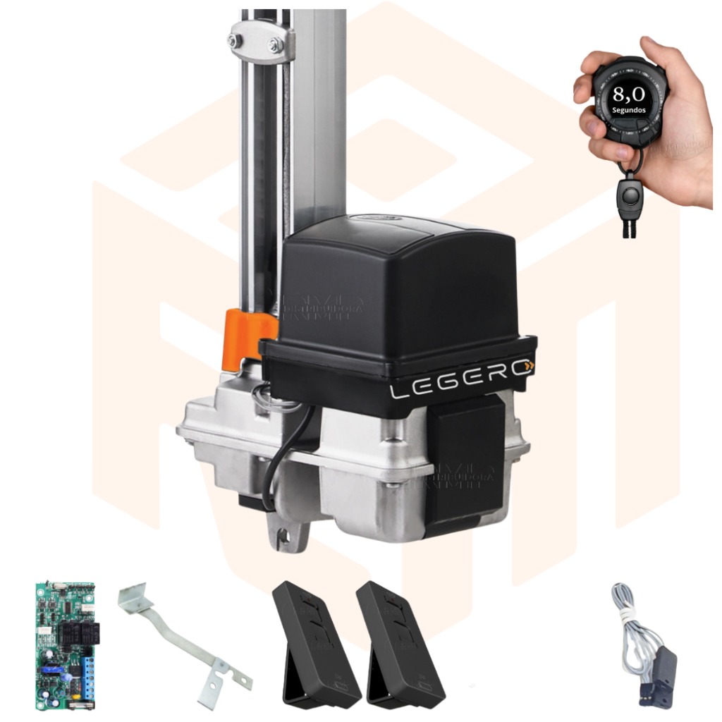 Kit Motor Portão Basculante B.V Levante 300 Legero 8S PPA