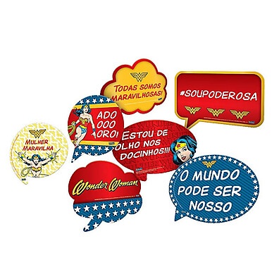 Kit Mulher Maravilha: Decore Festas com a Heroína!