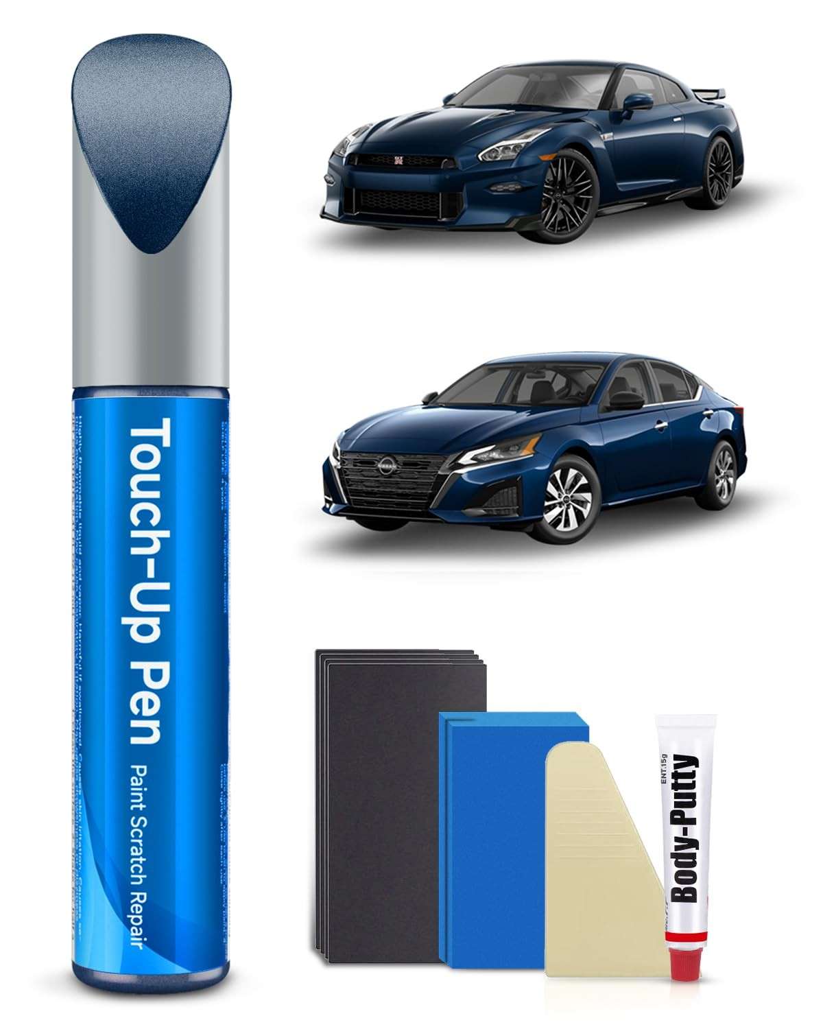 Kit de Tinta de Retoque RAY Deep Blue Pearl para Nissan - Reparo Profissional de Arranhões