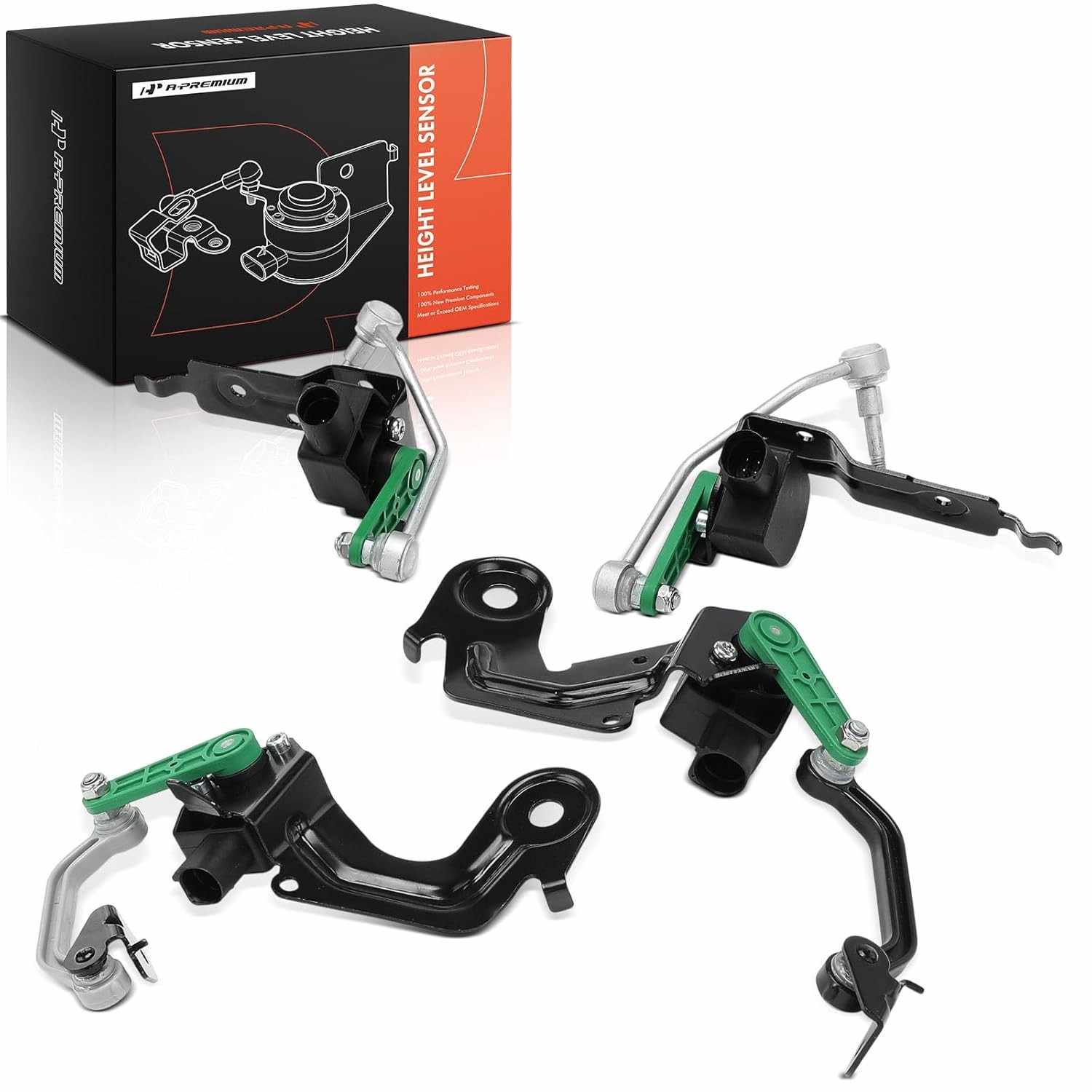 Kit Sensor Nível Altura Suspensão A-Premium para Cadillac Escalade, Chevrolet Tahoe, Avalanche, Suburban, Yukon (Dianteiro e Traseiro - 4 Peças)