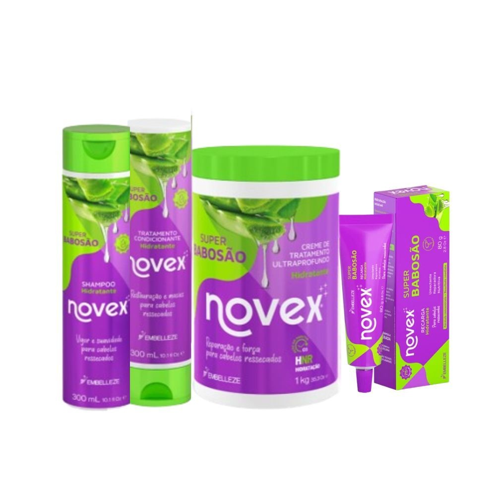 Kit Novex Recarga Super Babosão: Transforme Seus Cabelos com Babosa