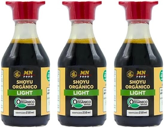 Kit 3X: Shoyu Orgânico Light MN Food 210ml