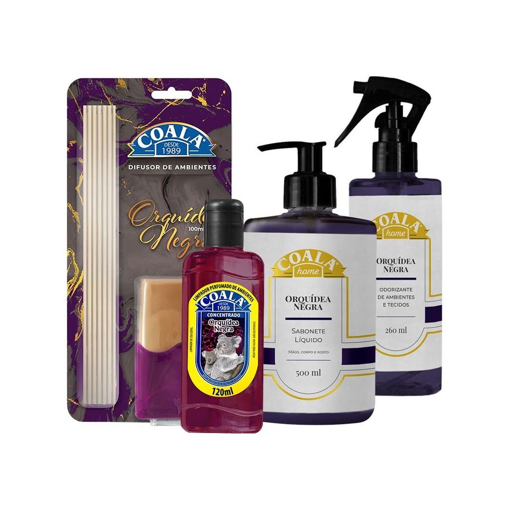Kit Orquídea Negra Coala Home: Aroma e Limpeza
