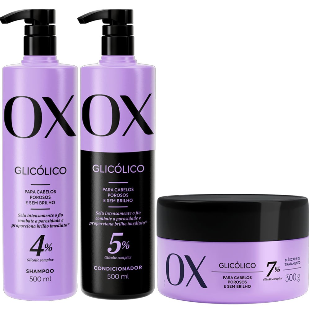 Kit Ox Glicólico: Brilho e Hidratação