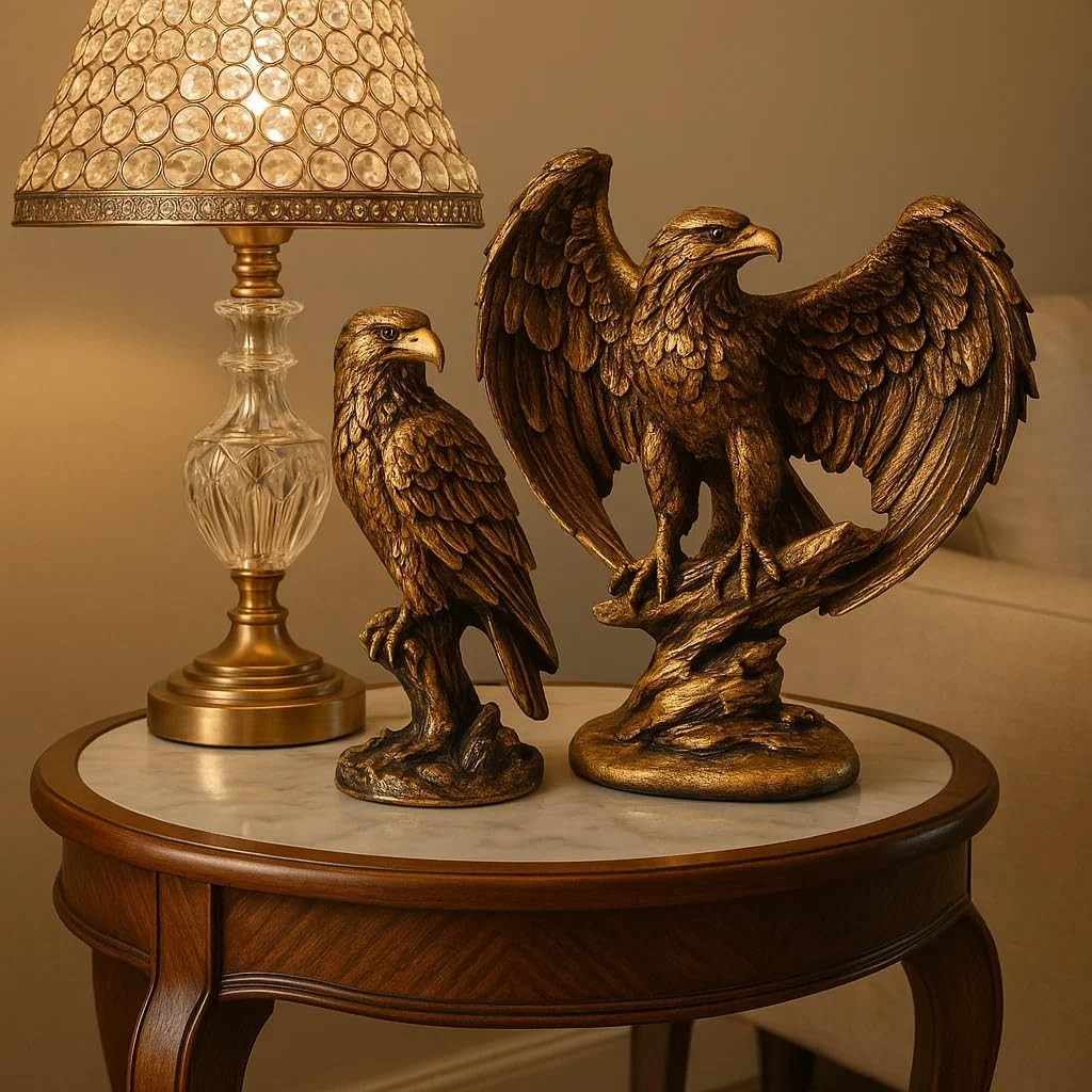 Kit Águias Decorativa - Estatueta de Luxo para Escritório e Sala