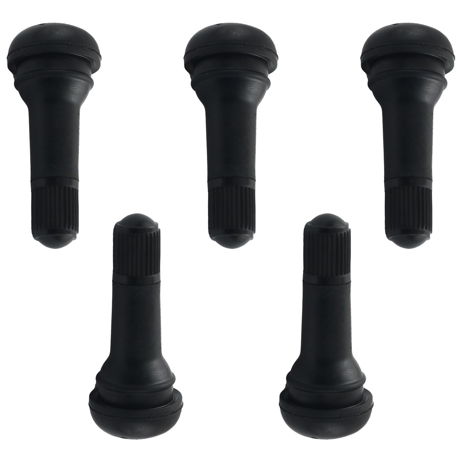 Kit 5 Hastes de Válvula TR413 Borracha para Pneus Sem Câmara - Segurança e Durabilidade