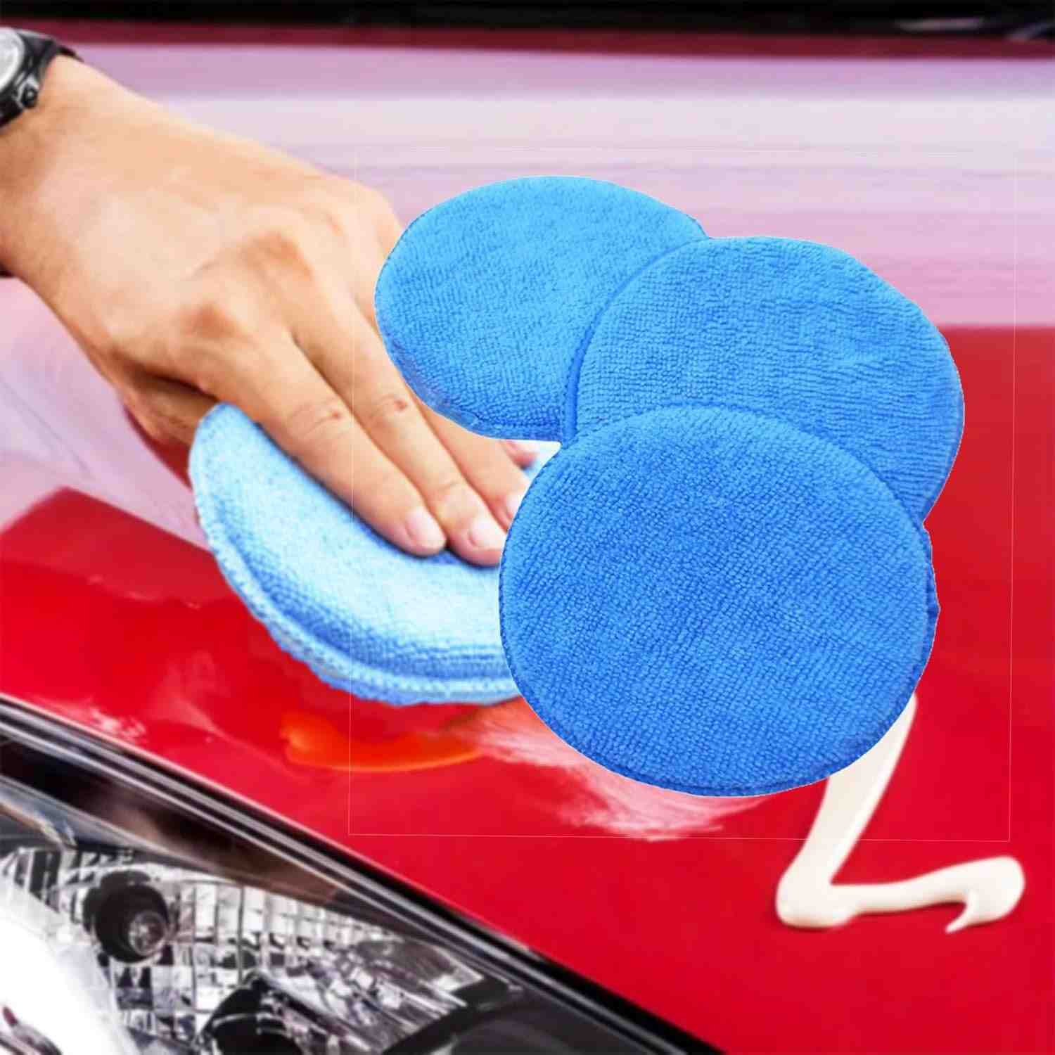 Kit 3 Almofadas de Microfibra para Polimento e Detalhamento Automotivo
