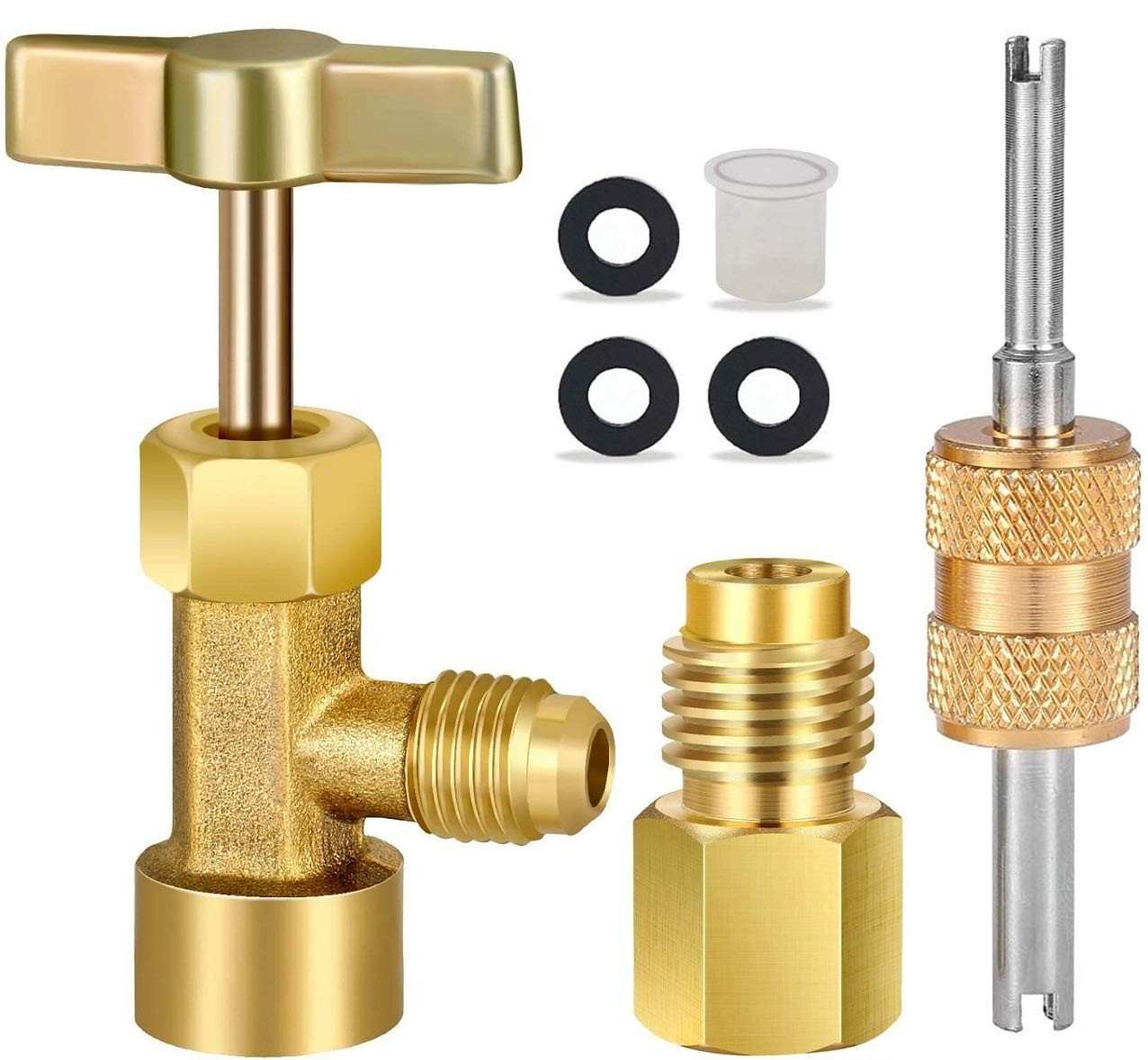 Kit Ferramenta R134A: Dispensador, Adaptador e Removedor de Válvula para Freon