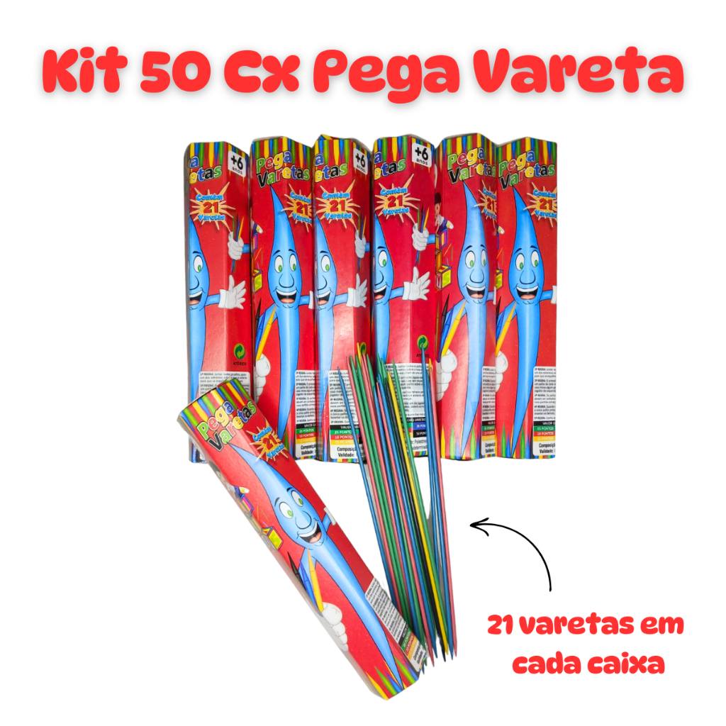 Kit Pega Varetas Educativo Infantil 50 Caixas