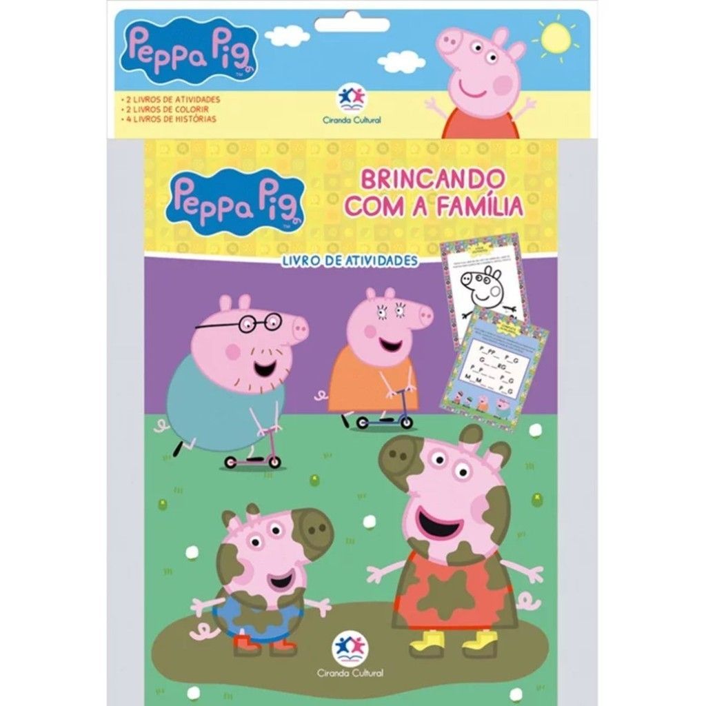 Kit Peppa Pig com 8 Livros: Diversão e Aprendizado para Crianças