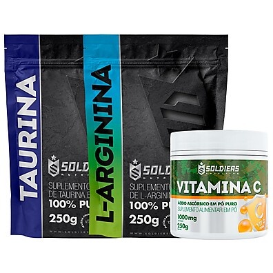 Kit Performance: Arginina, Taurina & Vitamina C