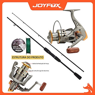 Kit Pesca Completo 15kg: Vara + Molinete 4000