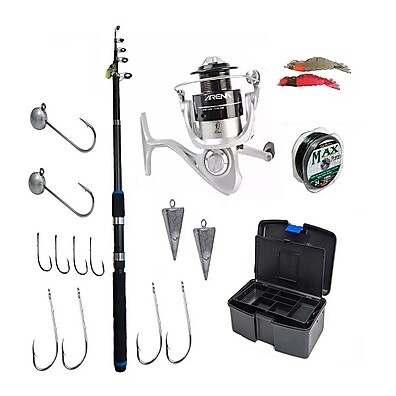 Kit Pesca Completo: Molinete, Vara e Acessórios