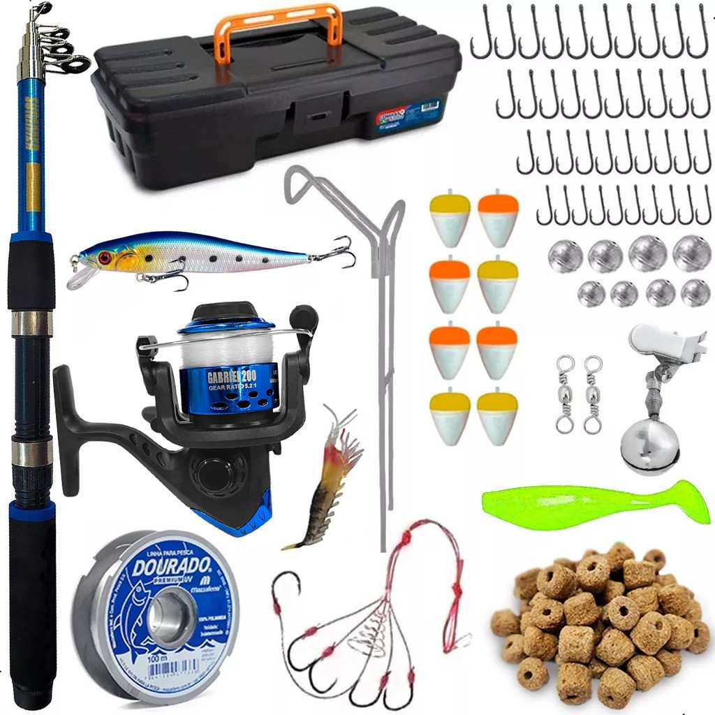 Kit Pesca Completo: Vara, Molinete e Acessórios
