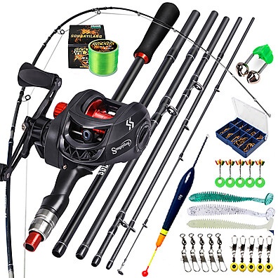 Kit Pesca Sougayilang: Vara + Carretilha Top!