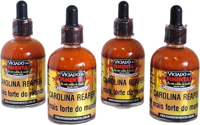 Molho De Pimenta Carolina Reaper Kit 4 Sem Glúten Mais Ardid