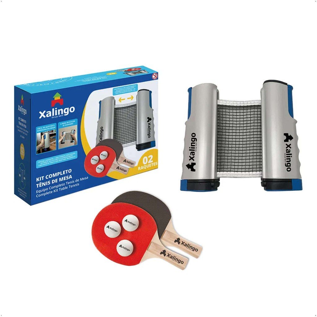 Kit Ping Pong Xalingo: Jogo Completo com Rede e Acessórios