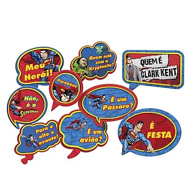Kit Plaquinhas Festa Superman – Decore com Estilo!