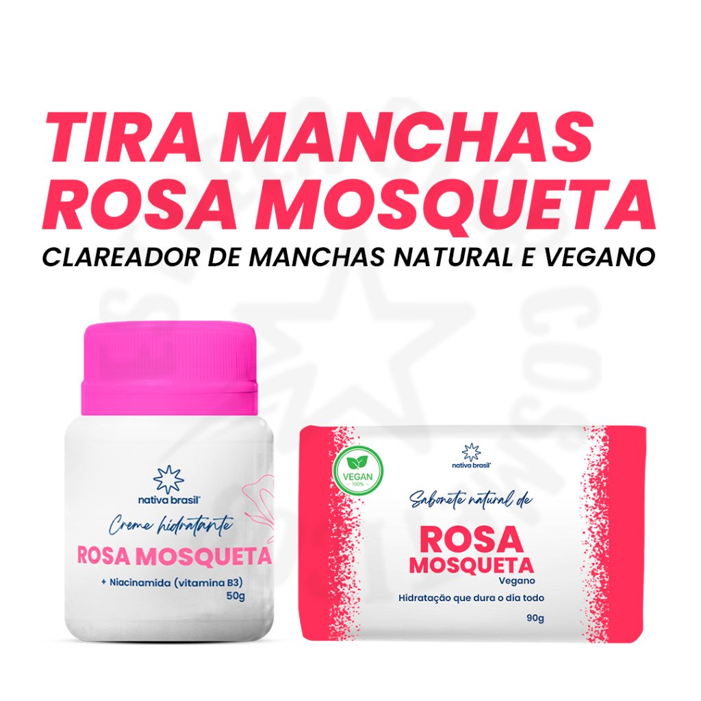 Kit Pomada Clareadora + Sabonete Rosa Mosqueta: Solução para Pele Impecável