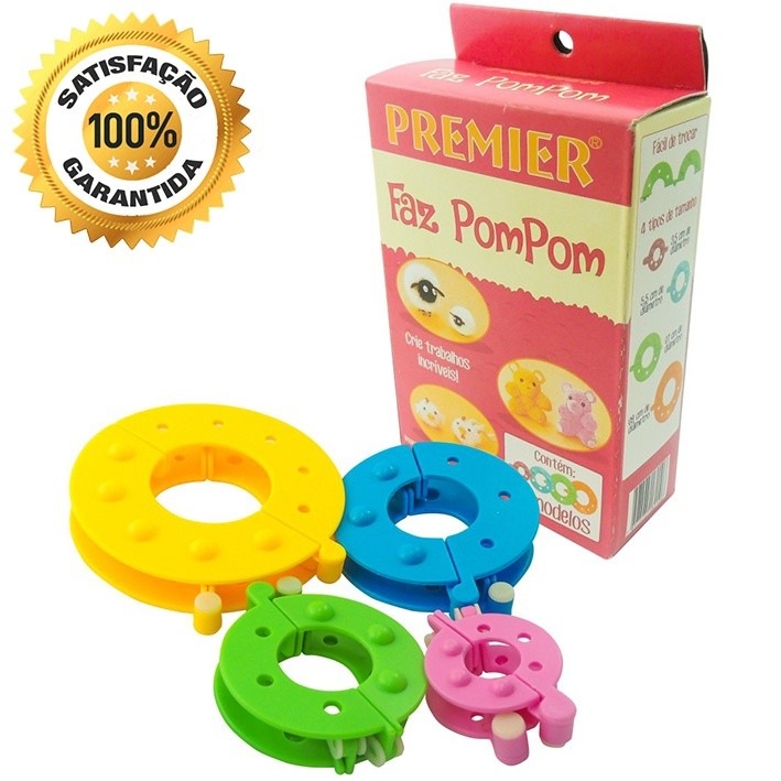 Kit Pompom Manual 4 Tamanhos: Crie Decorações em Minutos!