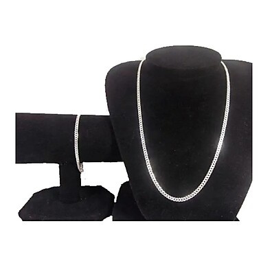 Kit Prata 925: Corrente + Pulseira Grumet