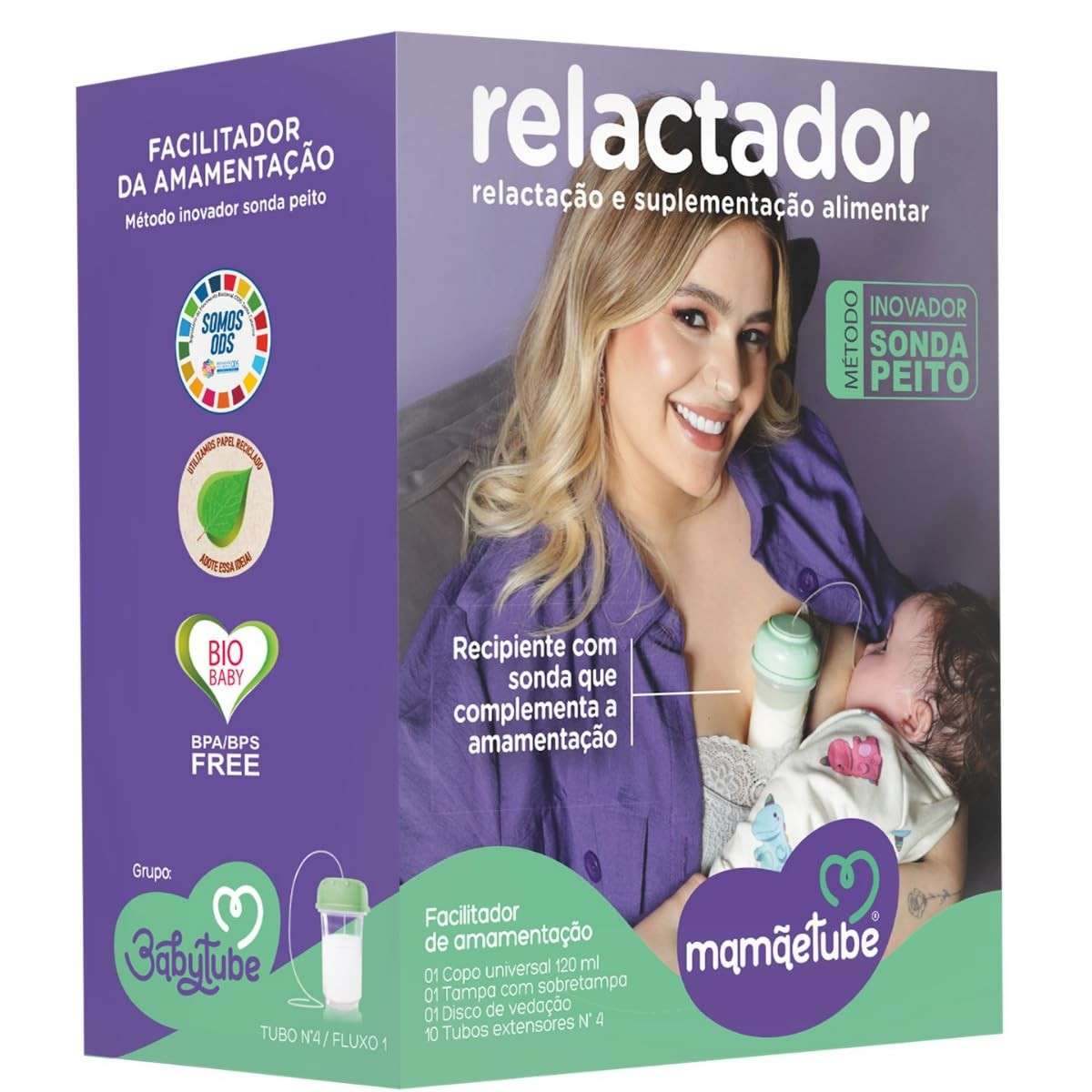 Relactador Premium com 10 Tubos Extensores - Kit Completo para Amamentação Segura e Natural
