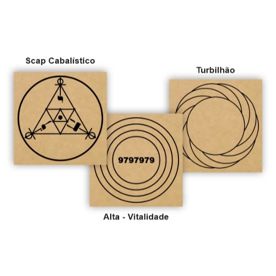 Kit Radiestesia: Vitalidade, Turbilhão e Scap Cabalístico