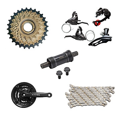 Kit Relação Bike 21V Completo – Alta Performance para Aro 26 e 29