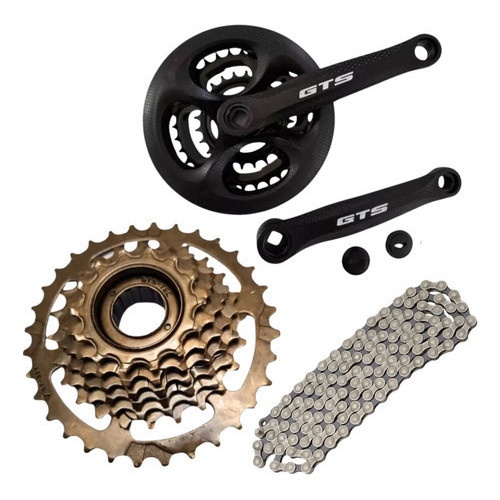 Kit Relação Bike 21v: Pedal, Catraca e Corrente