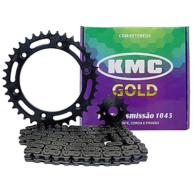 Kit Relação XR 250 Tornado: Coroa, Corrente e Pinhão KMC