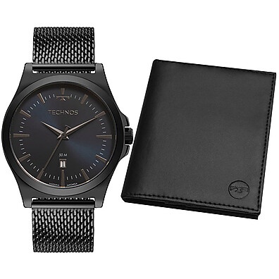 Kit Relógio Technos Steel Grafite: Elegância Masculina