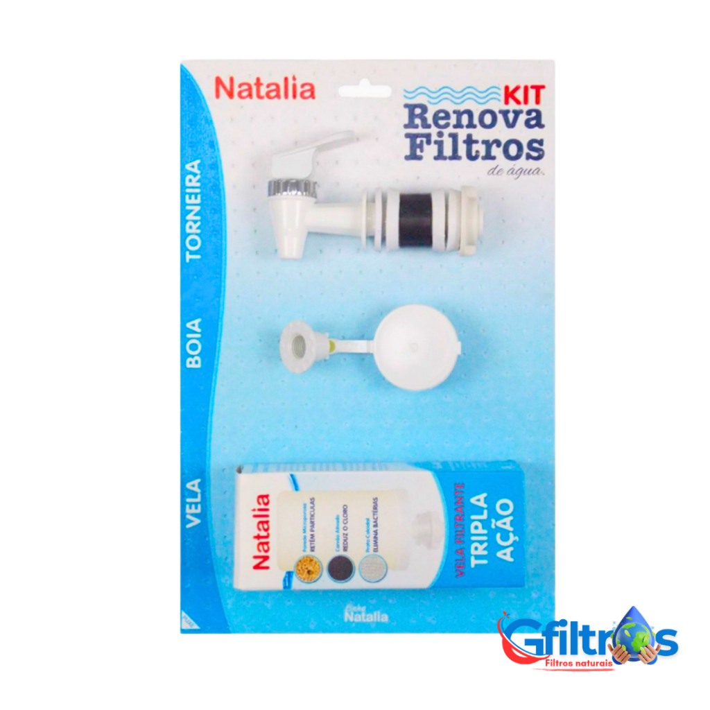 Kit Renova Natalie: Torneira + Boia + Vela Tripla Ação