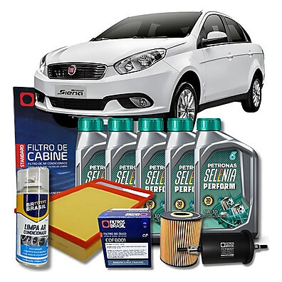 Kit Revisão Fiat Grand Siena 1.6 E-torq – Óleo 5W30 + Filtros