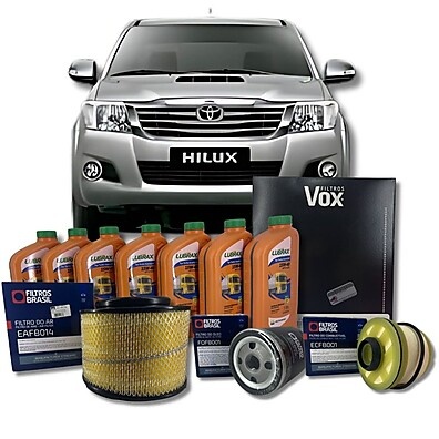 Kit Revisão Hilux 3.0: Óleo Lubrax + Filtros