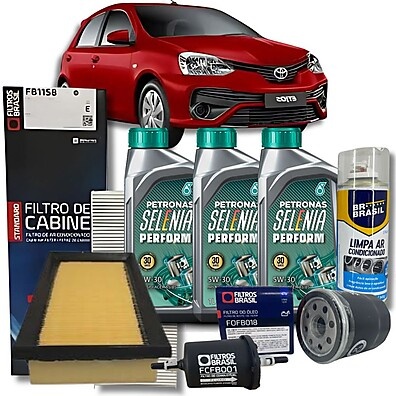 Kit Revisão Toyota Etios 1.3/1.5 16V 2016 a 2023 – Completo e Original