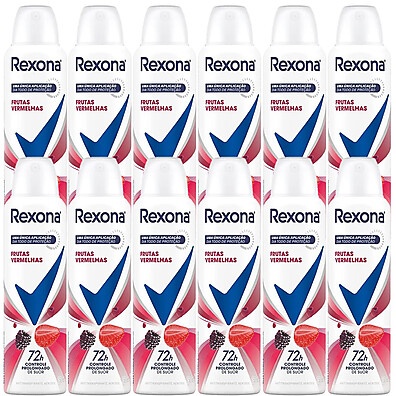 Kit Rexona Frutas Vermelhas 12x150ml – Proteção que Dura até 72h