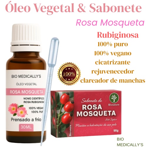 Kit Rosa Mosqueta Rubiginosa: Hidratação e Regeneração Natural para a Pele