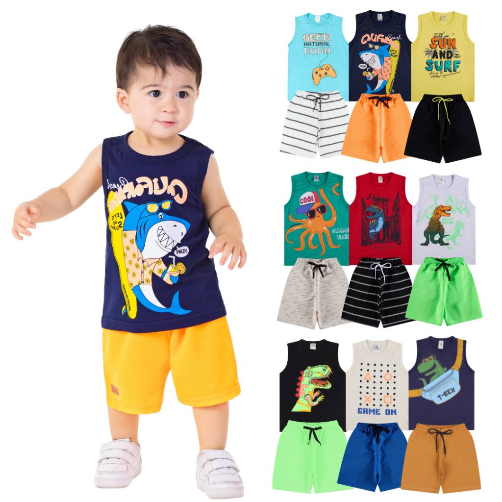 Kit Roupa Bebê Menino: 10 Peças Conforto e Estilo