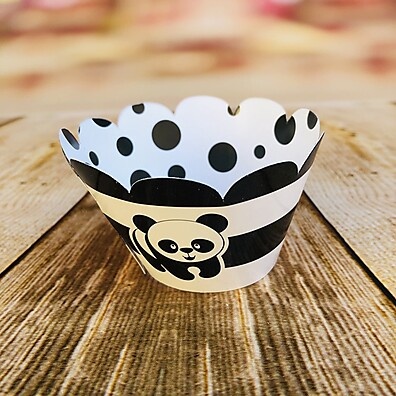 Kit Saia Cupcake Panda: Decore com Fofura!