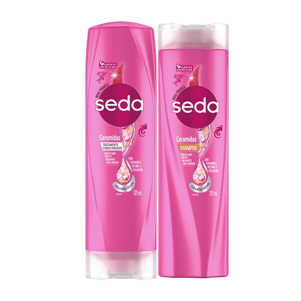 Kit Seda Ceramidas 325ml: Shampoo + Condicionador com Microceramidas